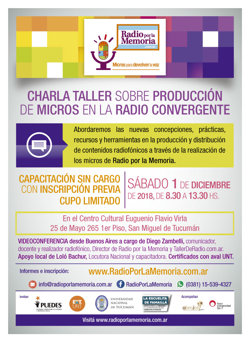 Radio por la Memoria Taller de Produccin de Micros SAB 1 DIC18 800px